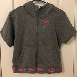Nike cowl neck zip up hoodie size L